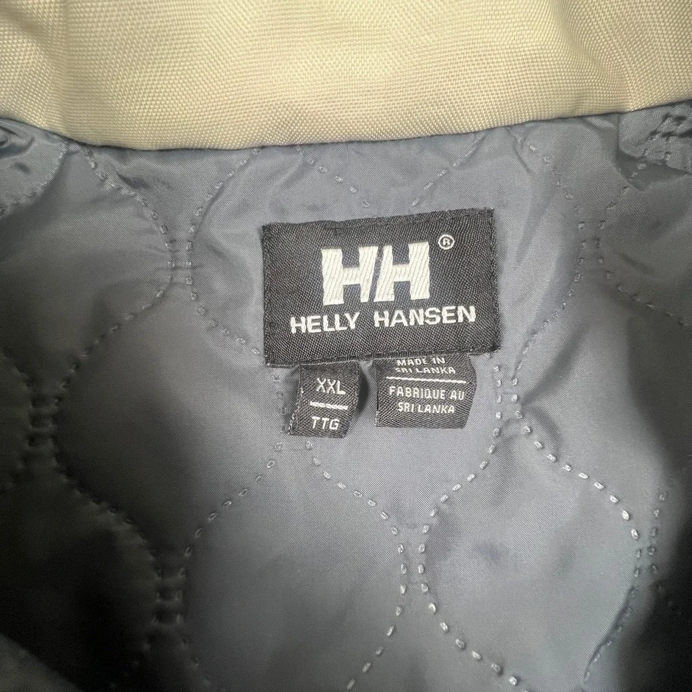 Helly Hansen Workwear Jacket Mens XXL Beige Quilted Snowboard Outdoor Gorpcore